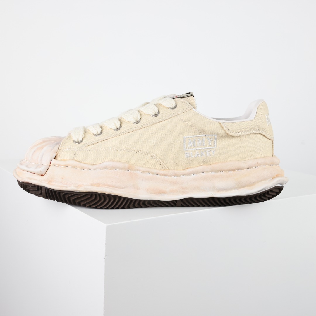  新版 MIHARA YASUHIRO 三原康裕 Wayne MMY  低筒 溶胶鞋 帆布鞋 板鞋 休闲鞋 增高鞋 男鞋 女鞋 做旧白色 A08FW710