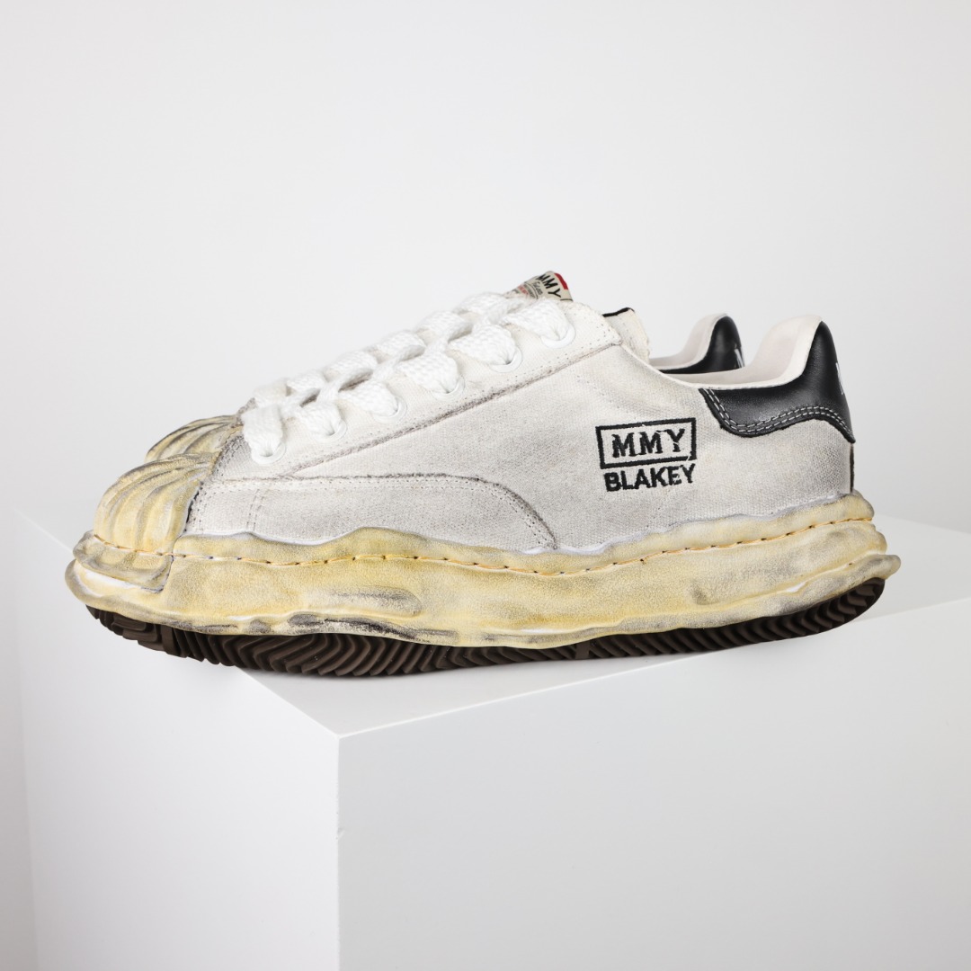 新版 MIHARA YASUHIRO 三原康裕 Wayne MMY  低筒 溶胶鞋 帆布鞋 板鞋 休闲鞋 增高鞋 男鞋 女鞋 做旧帆布 白色 A10FW712