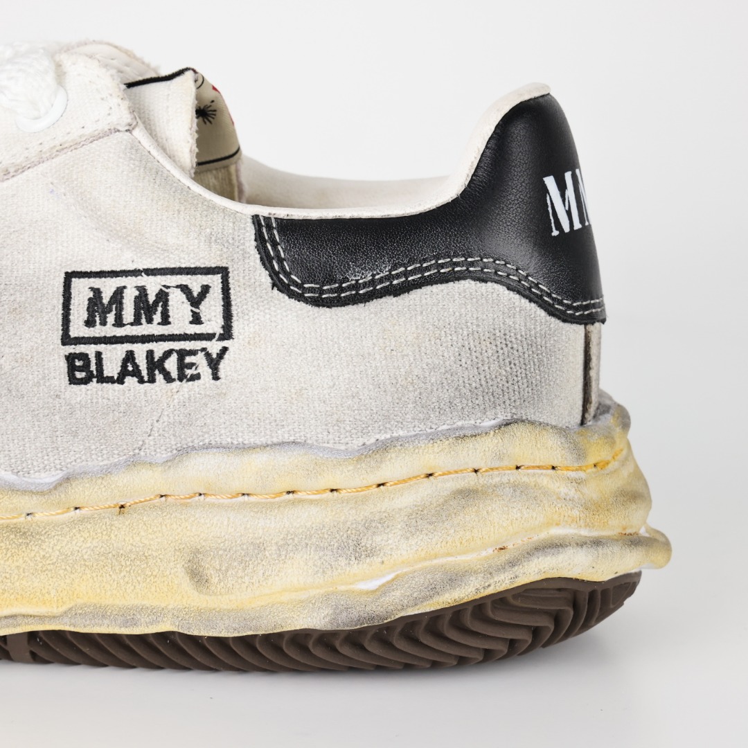 新版 MIHARA YASUHIRO 三原康裕 Wayne MMY  低筒 溶胶鞋 帆布鞋 板鞋 休闲鞋 增高鞋 男鞋 女鞋 做旧帆布 白色 A10FW712