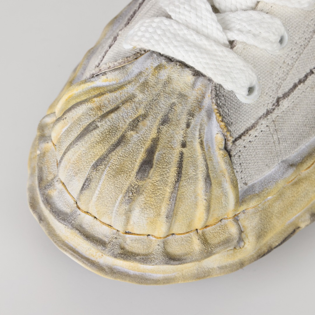 新版 MIHARA YASUHIRO 三原康裕 Wayne MMY  低筒 溶胶鞋 帆布鞋 板鞋 休闲鞋 增高鞋 男鞋 女鞋 做旧帆布 白色 A10FW712