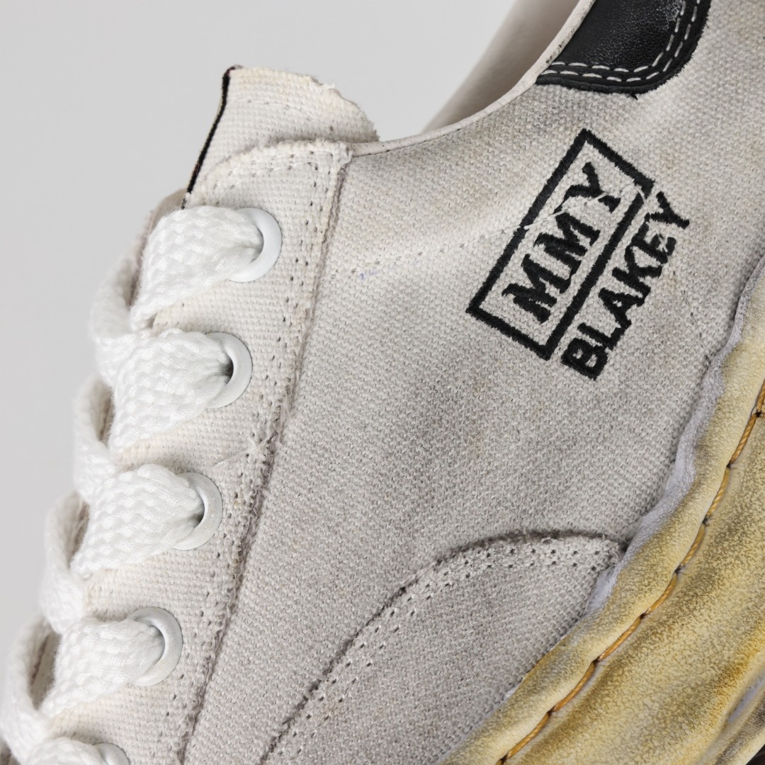 新版 MIHARA YASUHIRO 三原康裕 Wayne MMY  低筒 溶胶鞋 帆布鞋 板鞋 休闲鞋 增高鞋 男鞋 女鞋 做旧帆布 白色 A10FW712