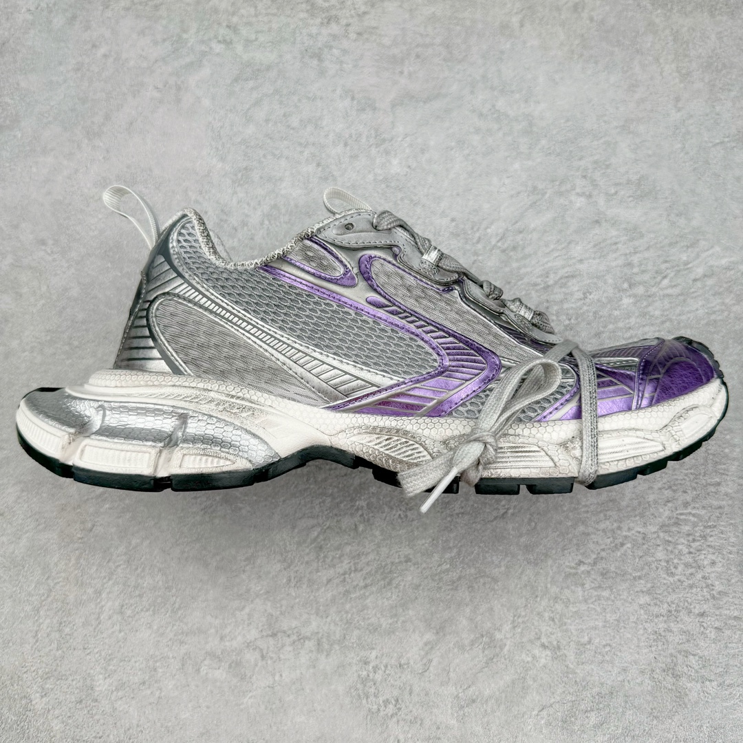  Balenciaga 巴黎世家 3XL 网布 系带 做旧 低筒 老爹鞋 运动 复古板鞋 休闲鞋 男鞋 女鞋 银紫