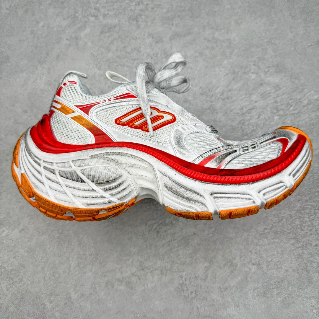  Balenciaga  巴黎世家 10XL 网布 系带 做旧 低筒 老爹鞋 运动 复古板鞋 休闲鞋 男鞋 女鞋 波鞋 灰红橙