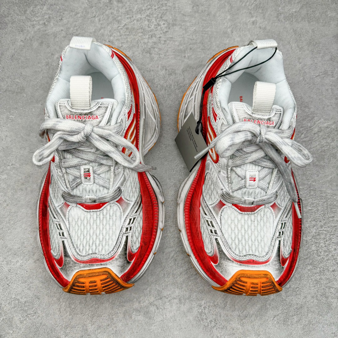  Balenciaga  巴黎世家 10XL 网布 系带 做旧 低筒 老爹鞋 运动 复古板鞋 休闲鞋 男鞋 女鞋 波鞋 灰红橙