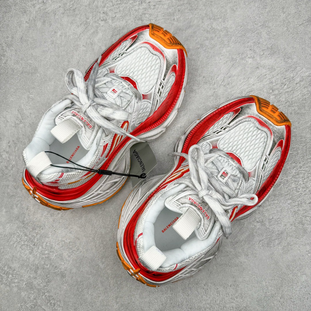  Balenciaga  巴黎世家 10XL 网布 系带 做旧 低筒 老爹鞋 运动 复古板鞋 休闲鞋 男鞋 女鞋 波鞋 灰红橙