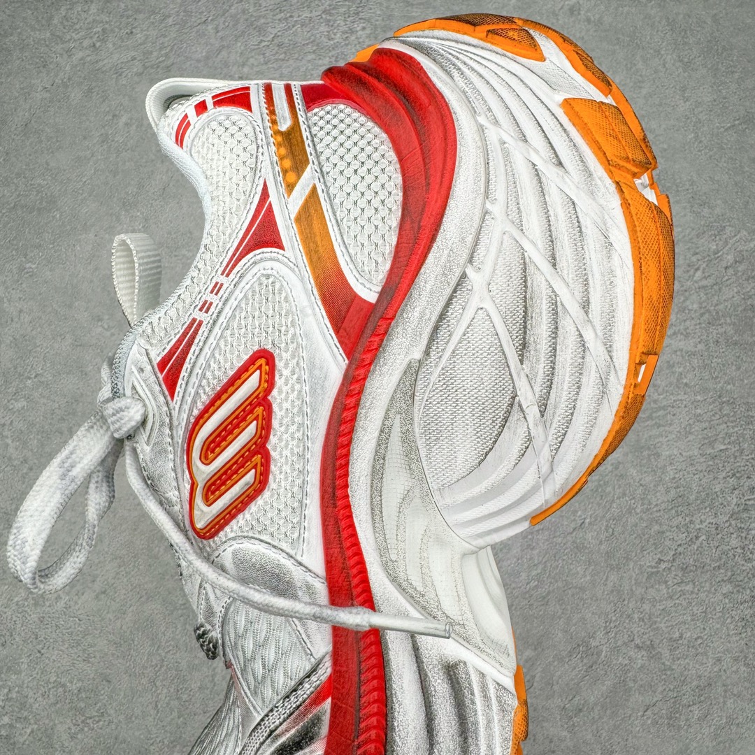  Balenciaga  巴黎世家 10XL 网布 系带 做旧 低筒 老爹鞋 运动 复古板鞋 休闲鞋 男鞋 女鞋 波鞋 灰红橙