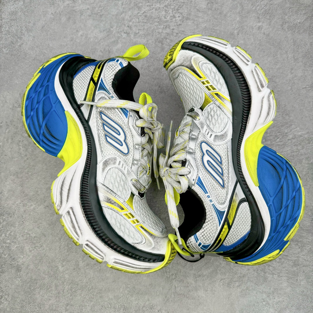  Balenciaga  巴黎世家 10XL 网布 系带 做旧 低筒 老爹鞋 运动 复古板鞋 休闲鞋 男鞋 女鞋 波鞋 灰蓝黄