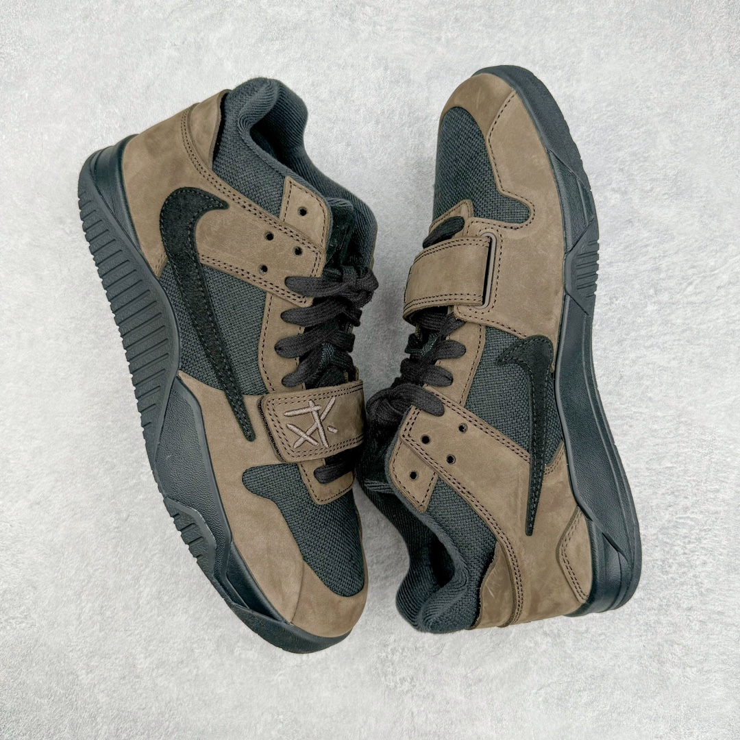  Travis Scott x Jordan Jumpman 倒钩 联名 魔术贴 板鞋 休闲鞋 防滑耐磨 运动鞋 男鞋 波鞋  黑棕色  FZ8117-201