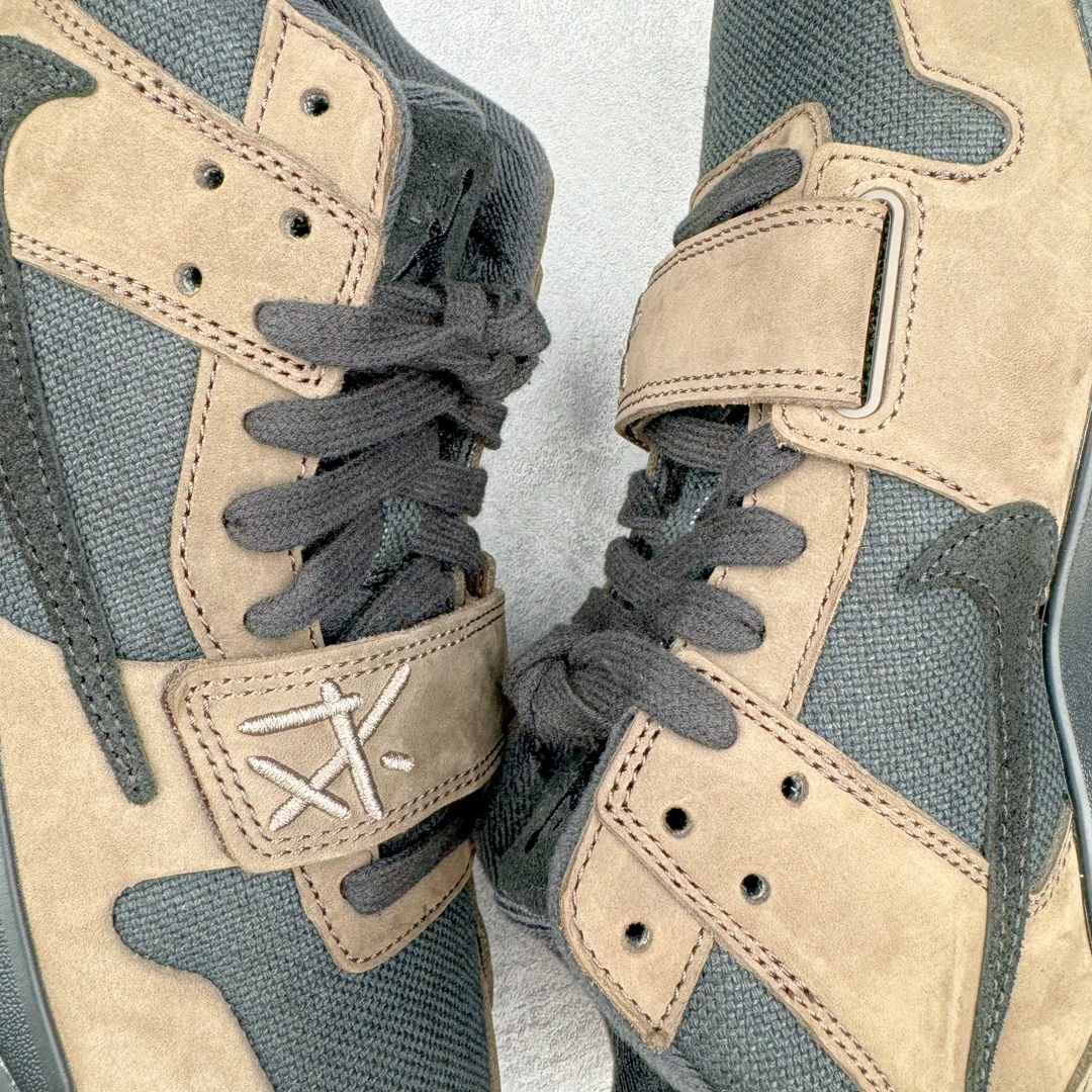  Travis Scott x Jordan Jumpman 倒钩 联名 魔术贴 板鞋 休闲鞋 防滑耐磨 运动鞋 男鞋 波鞋  黑棕色  FZ8117-201