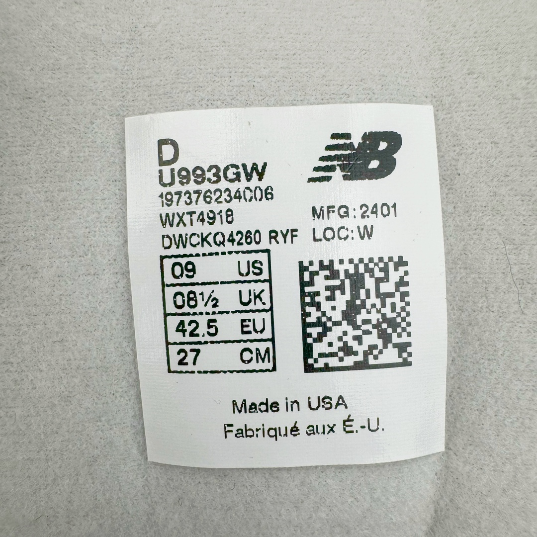 新版 New Balance NB993  低筒 潮流百搭 复古跑鞋 休闲鞋 运动鞋 男鞋  波鞋 绿色 U993GW