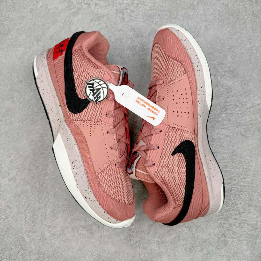  滅世 莫兰特 1代  Nike Zoom JA1  低筒 前後氣墊 耐磨透氣 實戰籃球鞋 波鞋 球鞋 男鞋 波鞋 红黑白 FV1288-600