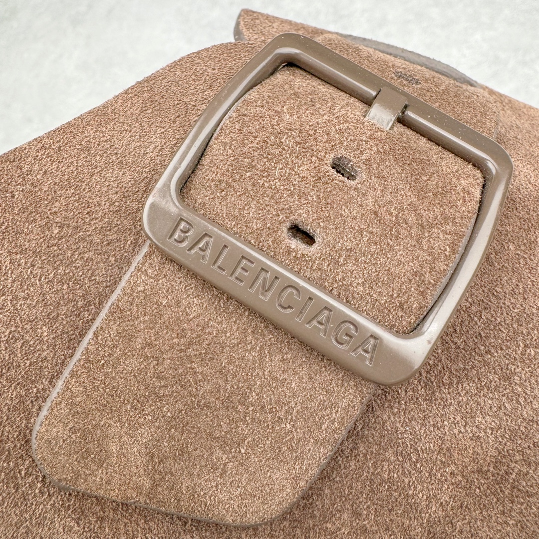  Balenciaga 巴黎世家 平底 簡約 包頭室內 室外 拖鞋 麂皮 男鞋 女鞋 棕色