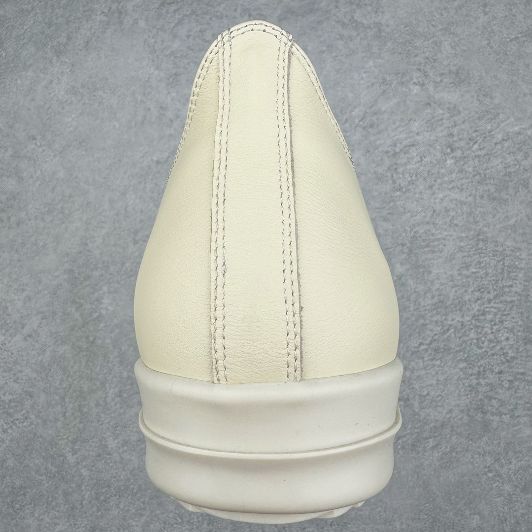  RICK OWENS RO  低筒 板鞋 休闲鞋 男鞋 女鞋 波鞋  皮質 米白色 RU01D3893LCOW2-1111