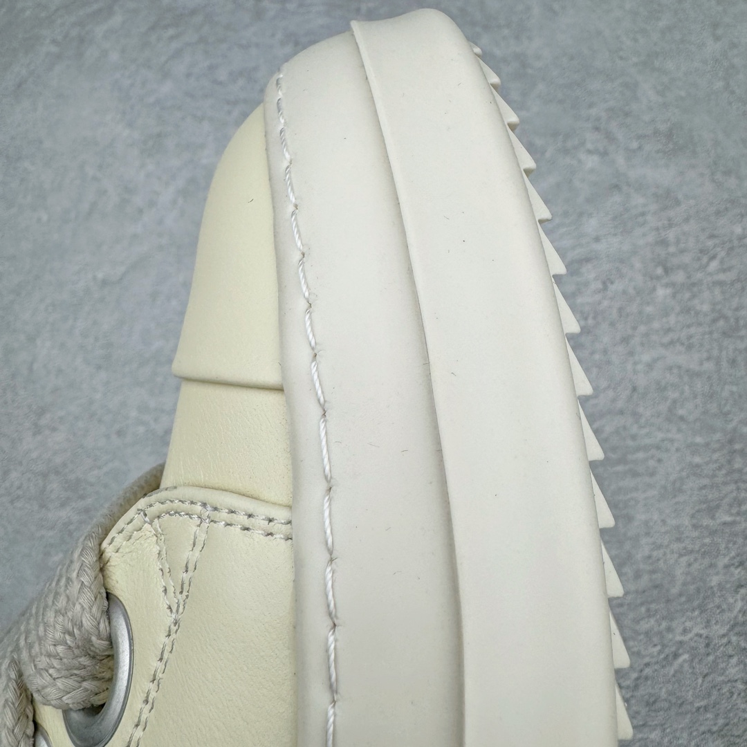  RICK OWENS RO  低筒 板鞋 休闲鞋 男鞋 女鞋 波鞋  皮質 米白色 RU01D3893LCOW2-1111