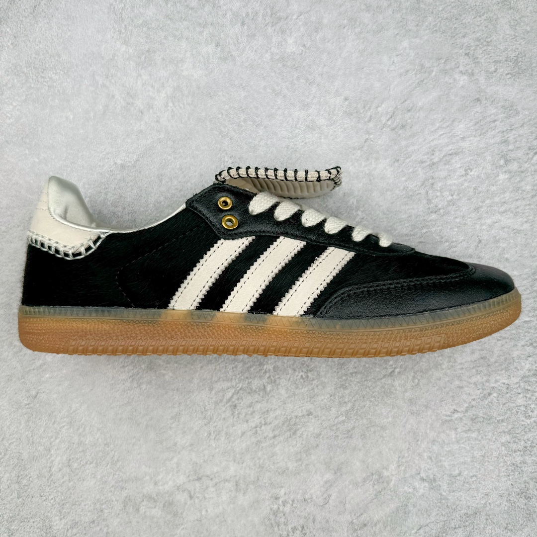  Wales Bonner adidas originals Samba  桑巴 平底鞋 低筒 复古板鞋 休闲鞋 男鞋 女鞋 波鞋 马毛黑白 IE0580 