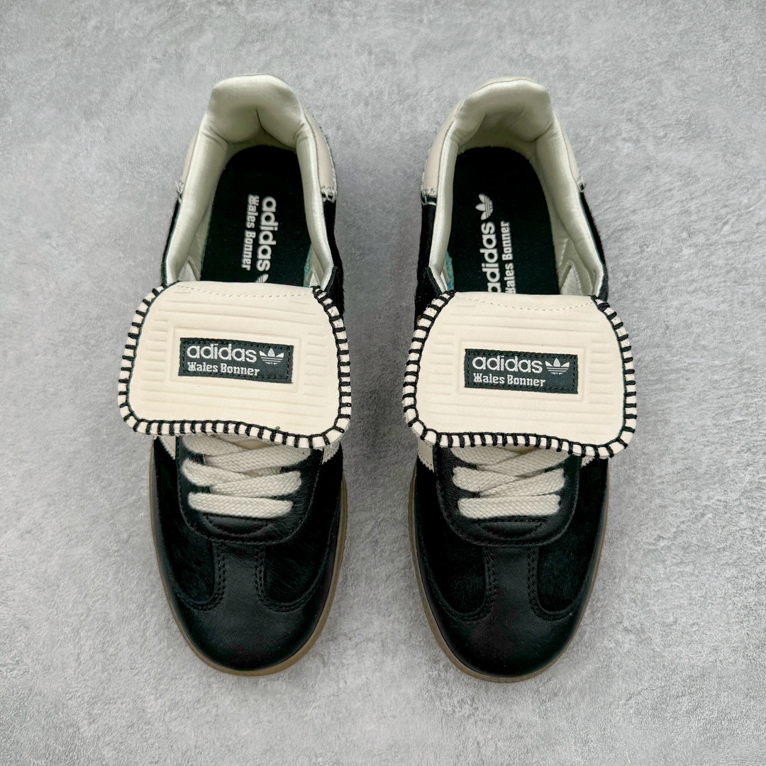  Wales Bonner adidas originals Samba  桑巴 平底鞋 低筒 复古板鞋 休闲鞋 男鞋 女鞋 波鞋 马毛黑白 IE0580 