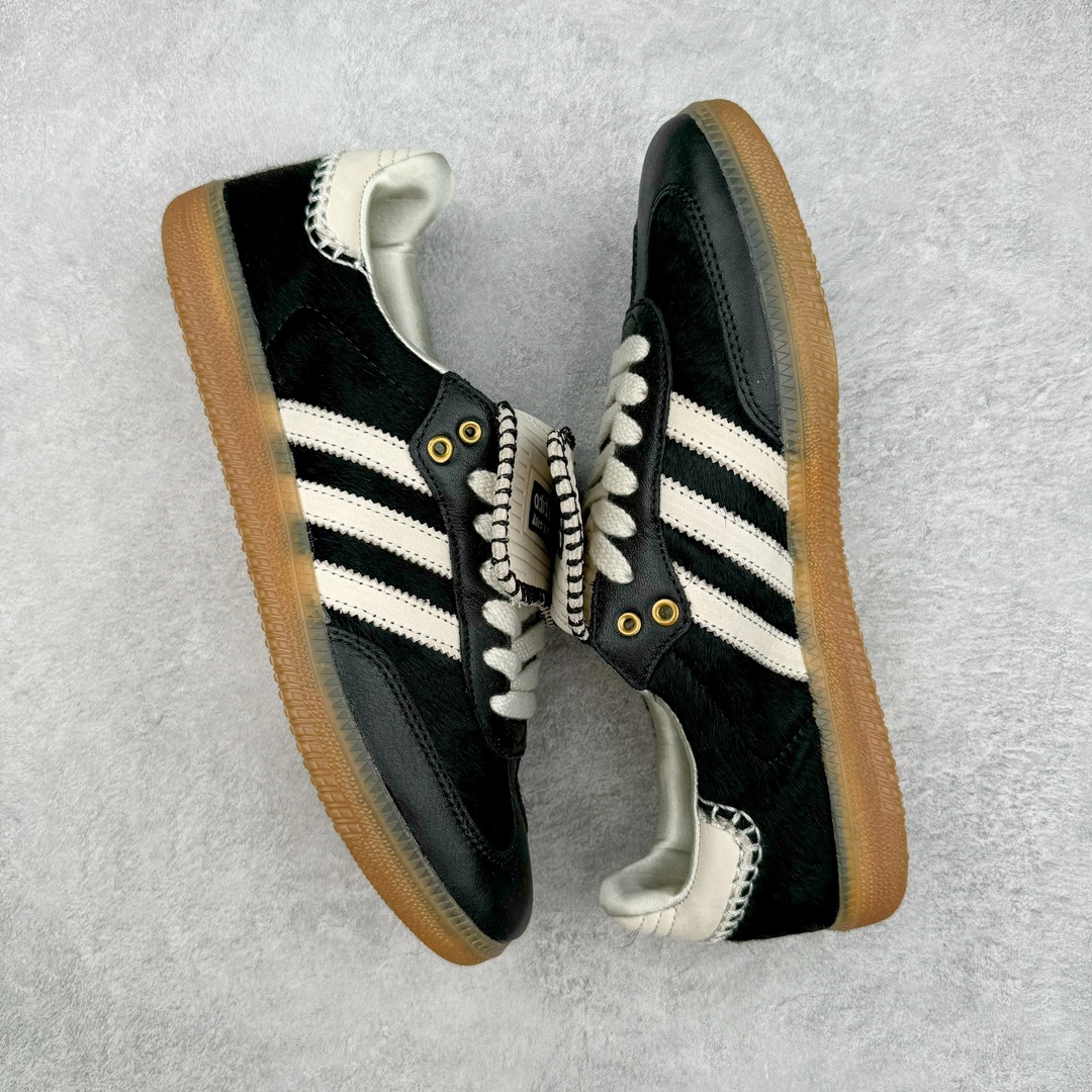  Wales Bonner adidas originals Samba  桑巴 平底鞋 低筒 复古板鞋 休闲鞋 男鞋 女鞋 波鞋 马毛黑白 IE0580 