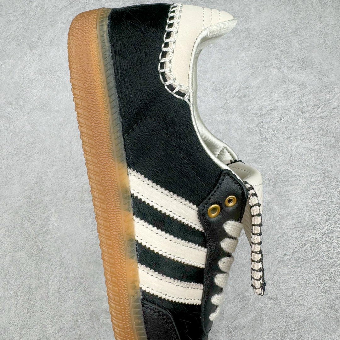  Wales Bonner adidas originals Samba  桑巴 平底鞋 低筒 复古板鞋 休闲鞋 男鞋 女鞋 波鞋 马毛黑白 IE0580 
