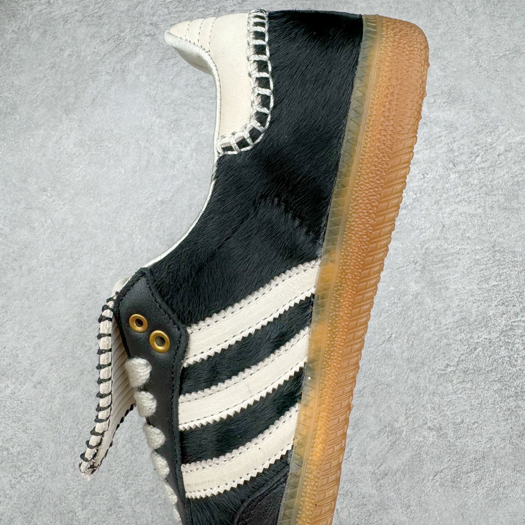  Wales Bonner adidas originals Samba  桑巴 平底鞋 低筒 复古板鞋 休闲鞋 男鞋 女鞋 波鞋 马毛黑白 IE0580 