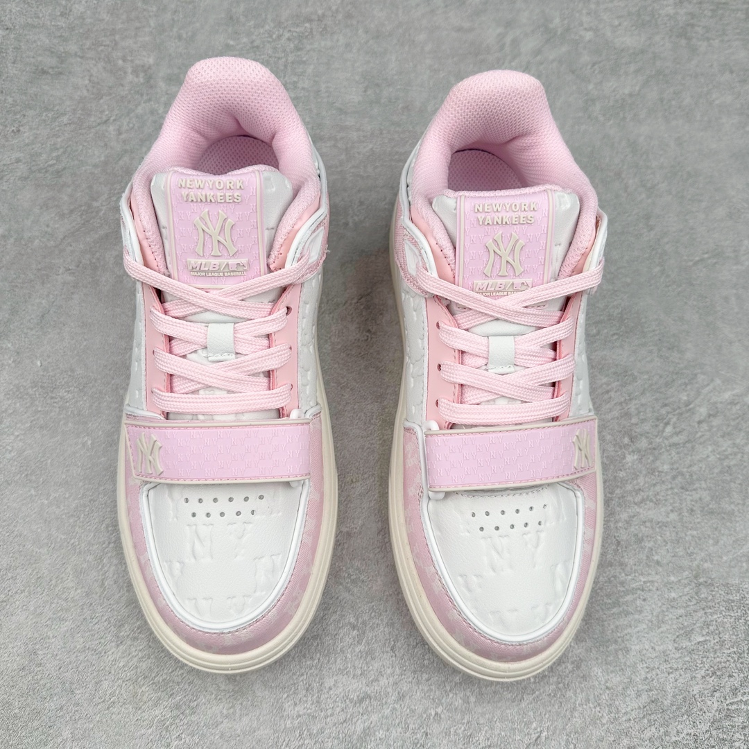  MLB Chunky Liner MID 纽约洋基队  低筒 厚底 老爹鞋 防滑减震耐磨 板鞋 休闲鞋 男鞋 女鞋 波鞋 粉色 3ASXCMM4N-50PKS
