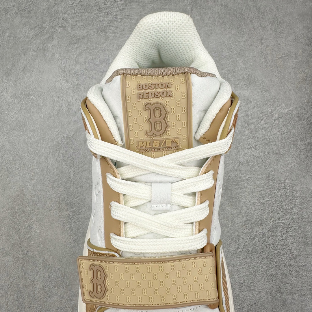  MLB Chunky Liner MID 纽约洋基队  低筒 厚底 老爹鞋 防滑减震耐磨 板鞋 休闲鞋 男鞋 女鞋 波鞋 米黄 3ASXCMM4N-43BGS