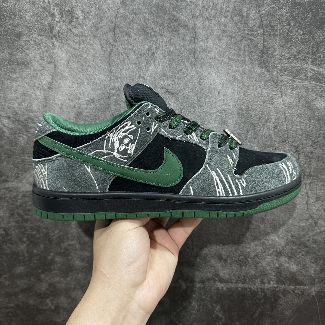  There Skateboards Dunk SB Low 低筒 复古板鞋 休闲鞋 男鞋 女鞋 波鞋 黑绿 HF7743-001