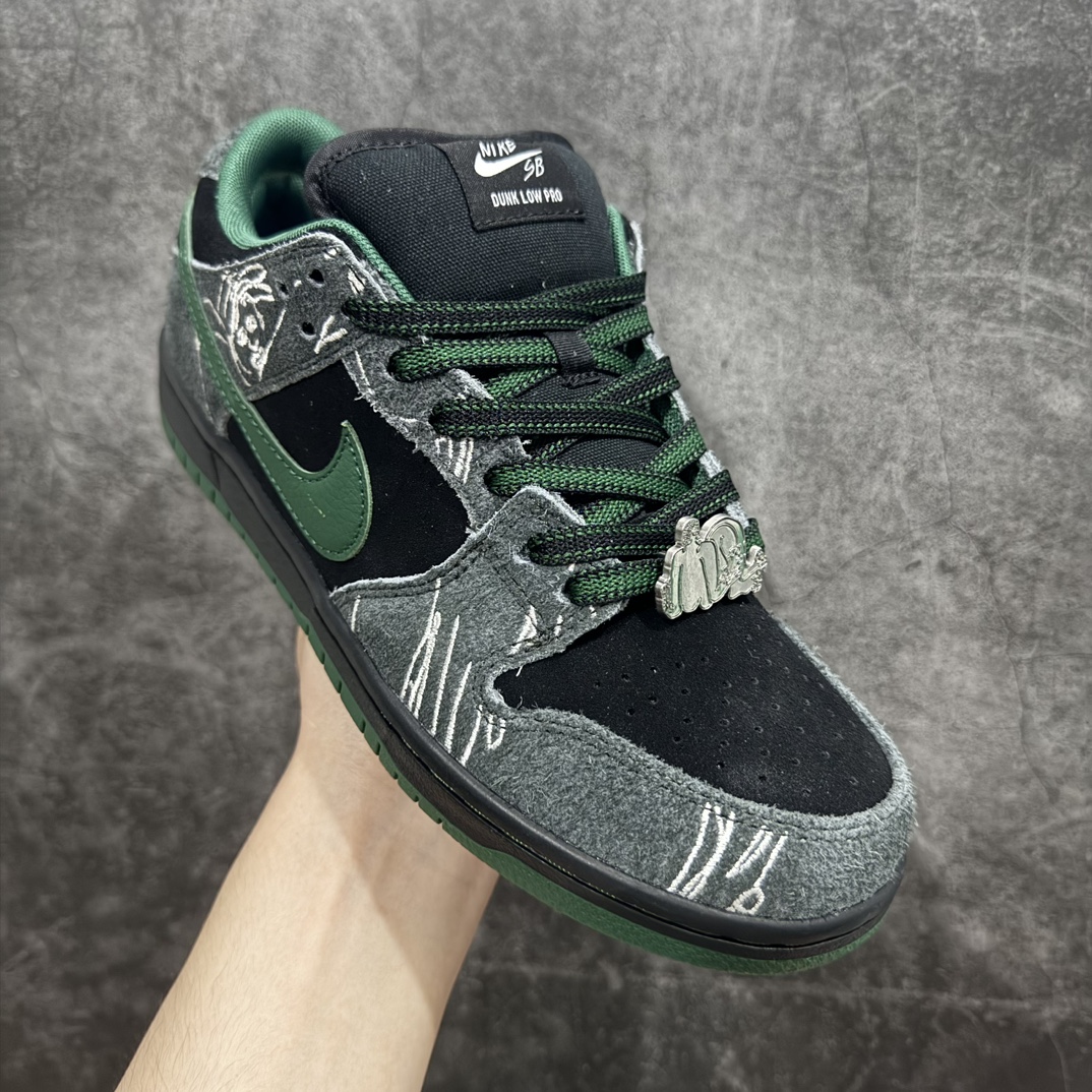  There Skateboards Dunk SB Low 低筒 复古板鞋 休闲鞋 男鞋 女鞋 波鞋 黑绿 HF7743-001