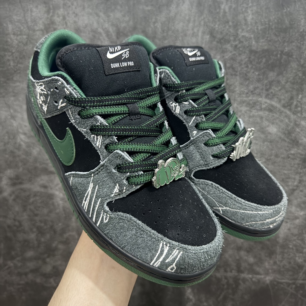  There Skateboards Dunk SB Low 低筒 复古板鞋 休闲鞋 男鞋 女鞋 波鞋 黑绿 HF7743-001