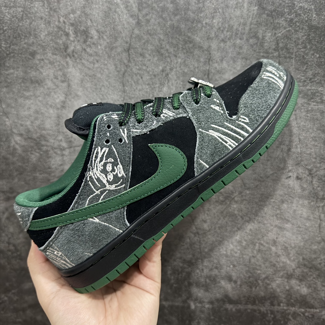  There Skateboards Dunk SB Low 低筒 复古板鞋 休闲鞋 男鞋 女鞋 波鞋 黑绿 HF7743-001