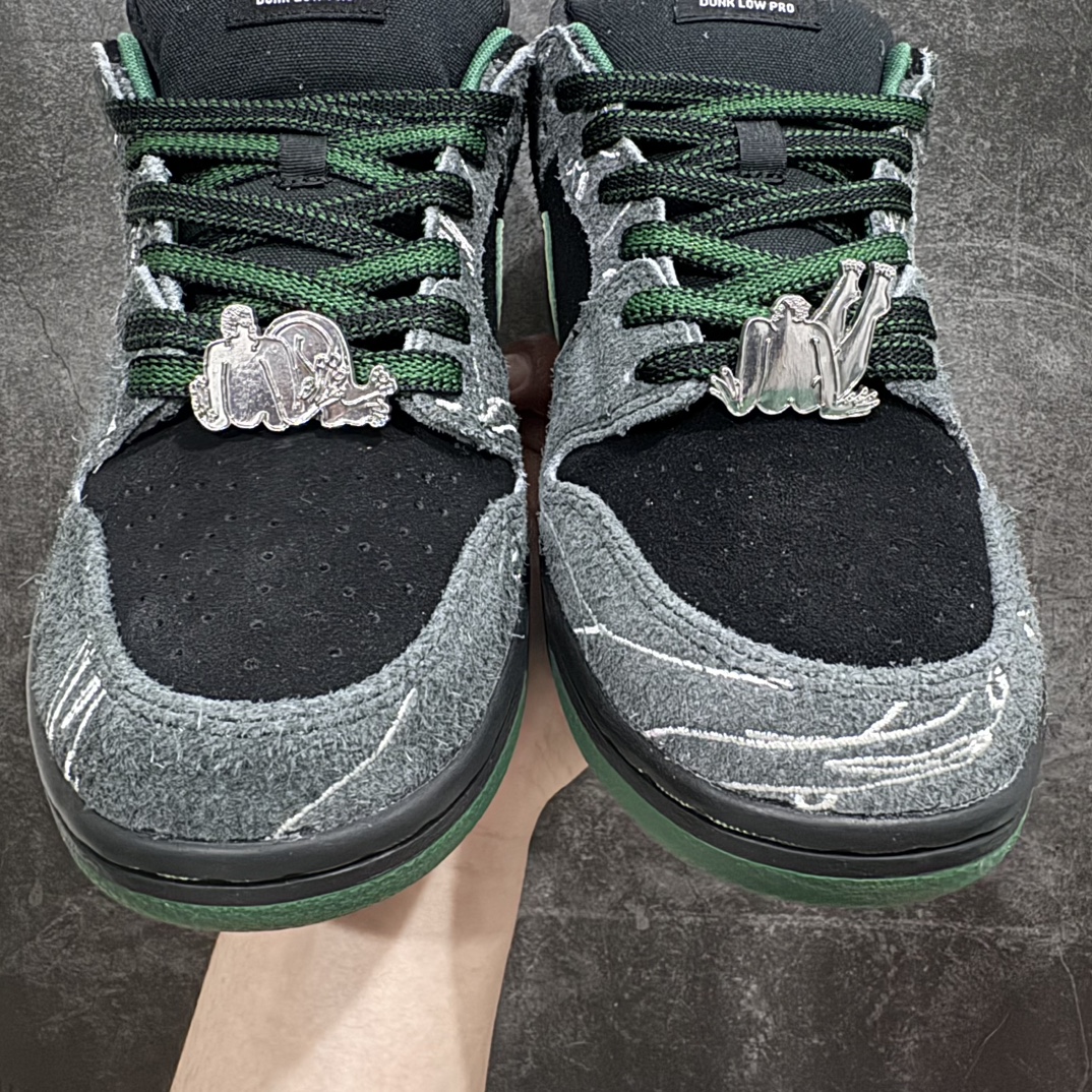  There Skateboards Dunk SB Low 低筒 复古板鞋 休闲鞋 男鞋 女鞋 波鞋 黑绿 HF7743-001