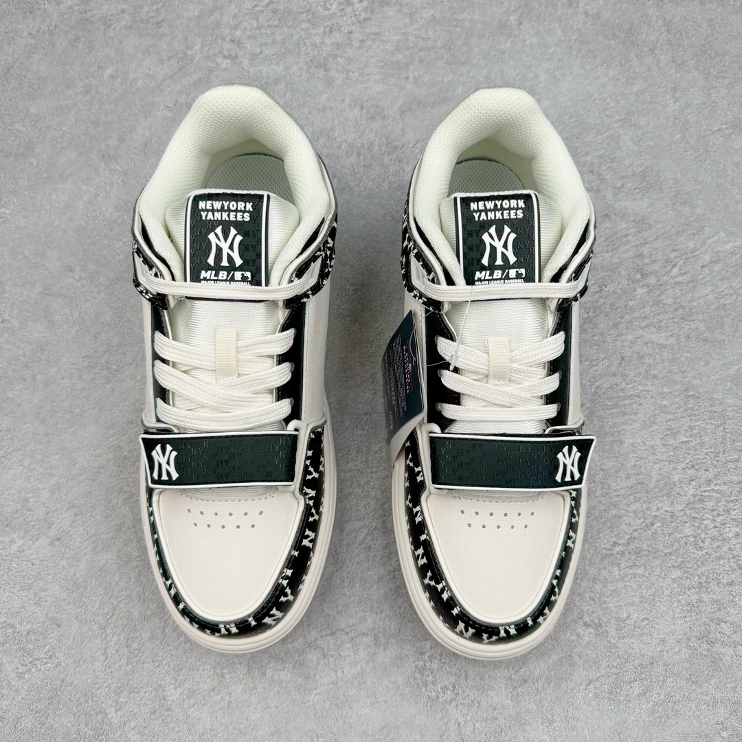  MLB Chunky Liner 纽约洋基队  低筒 厚底 老爹鞋 防滑减震耐磨 板鞋 休闲鞋 男鞋 女鞋 波鞋 米黑 3ASXLM13N-50BKS