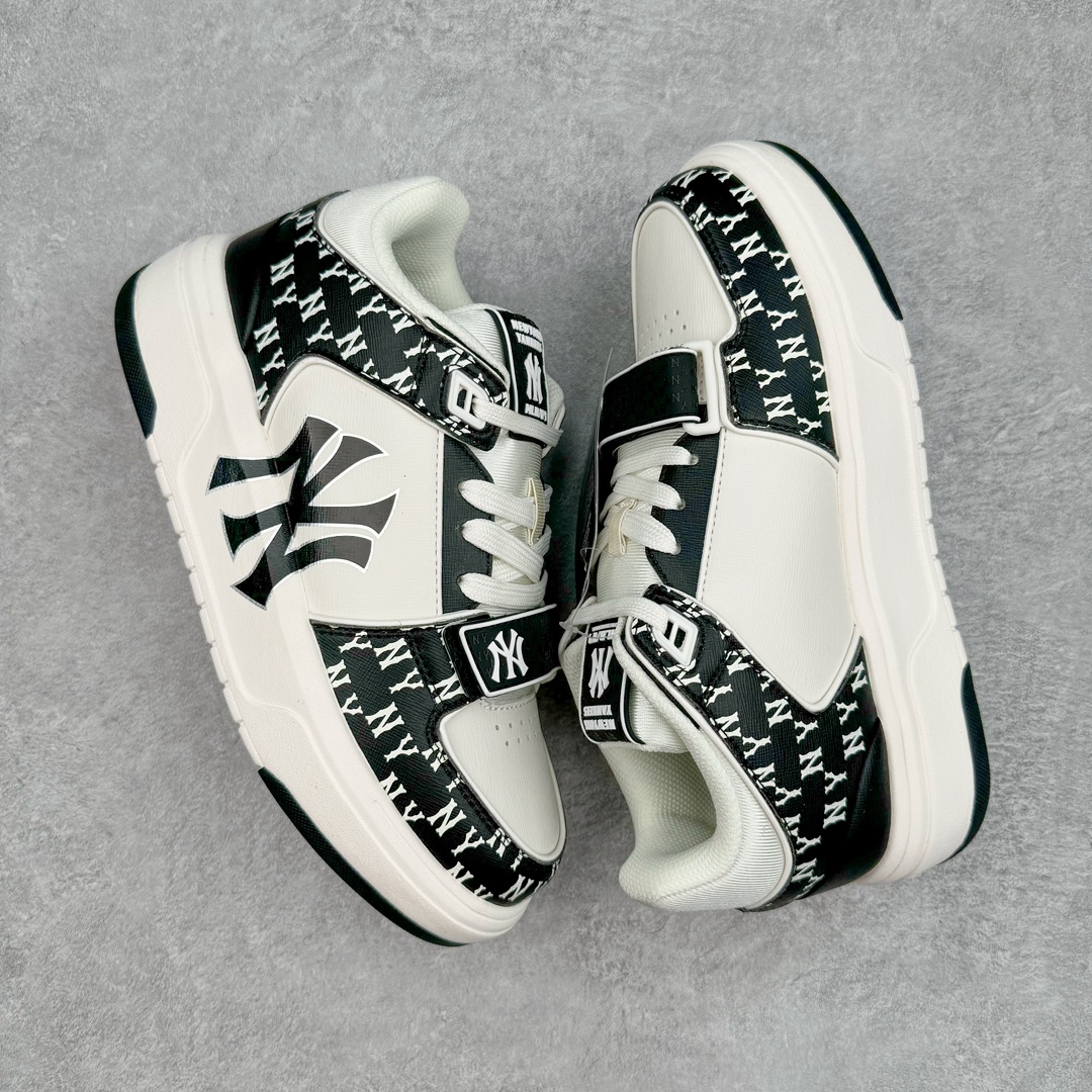  MLB Chunky Liner 纽约洋基队  低筒 厚底 老爹鞋 防滑减震耐磨 板鞋 休闲鞋 男鞋 女鞋 波鞋 米黑 3ASXLM13N-50BKS