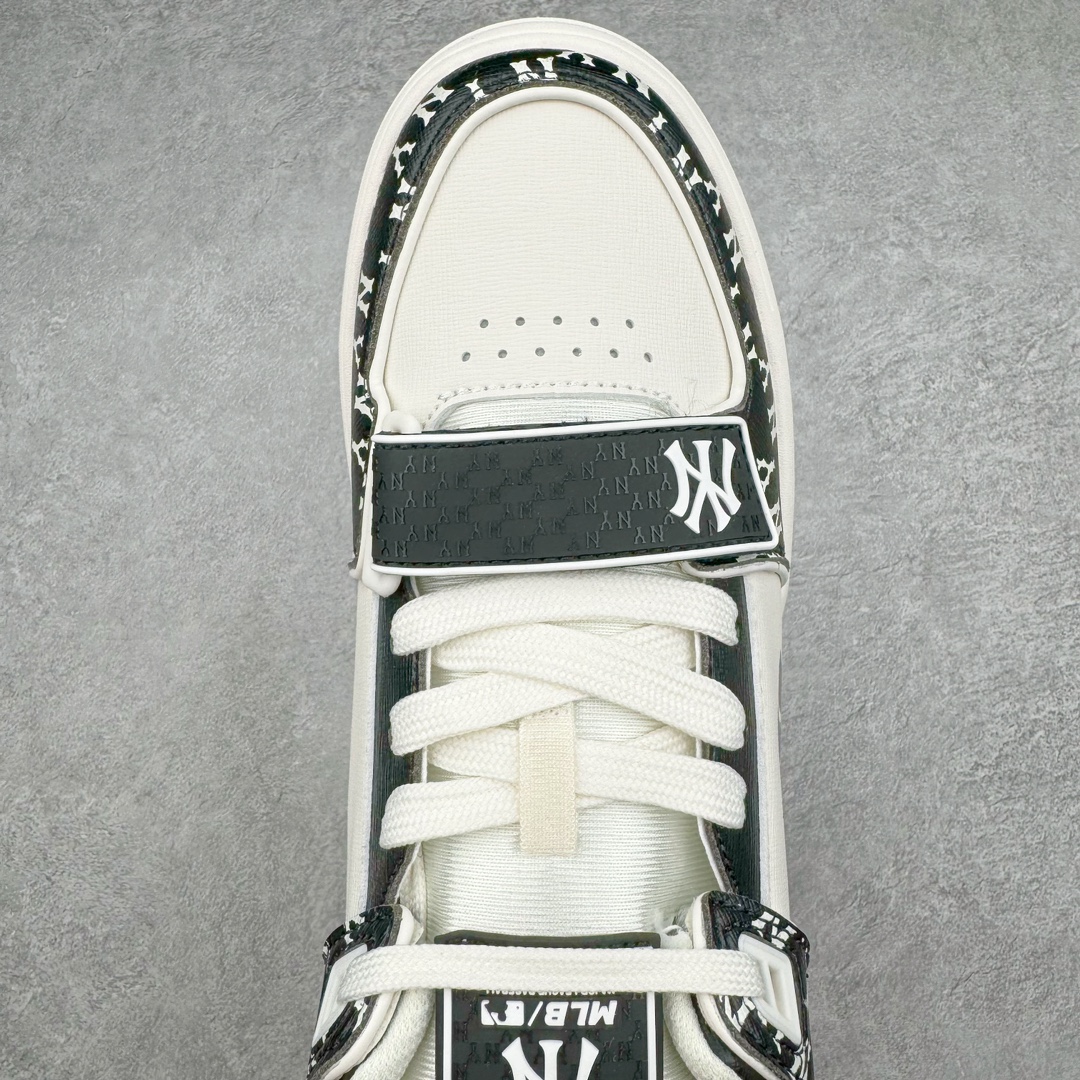  MLB Chunky Liner 纽约洋基队  低筒 厚底 老爹鞋 防滑减震耐磨 板鞋 休闲鞋 男鞋 女鞋 波鞋 米黑 3ASXLM13N-50BKS