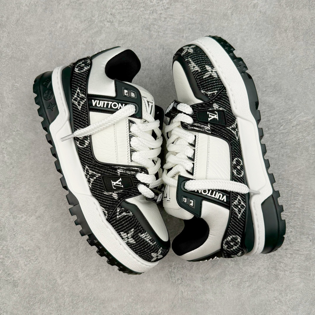  Louis Vuitton 路易威登 TTrainer Maxi 小胖丁  筒 休闲鞋 板鞋 运动鞋 男鞋 女鞋 黑白色  1ACXAQ