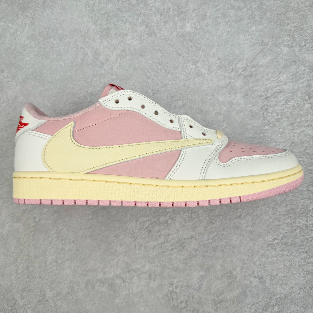  天花板 Travis Scott x Air Jordan 1 Low  AJ1 倒钩 9.0  低筒 倒钩 板鞋 篮球鞋 波鞋 男女同款  粉色DM7866-600