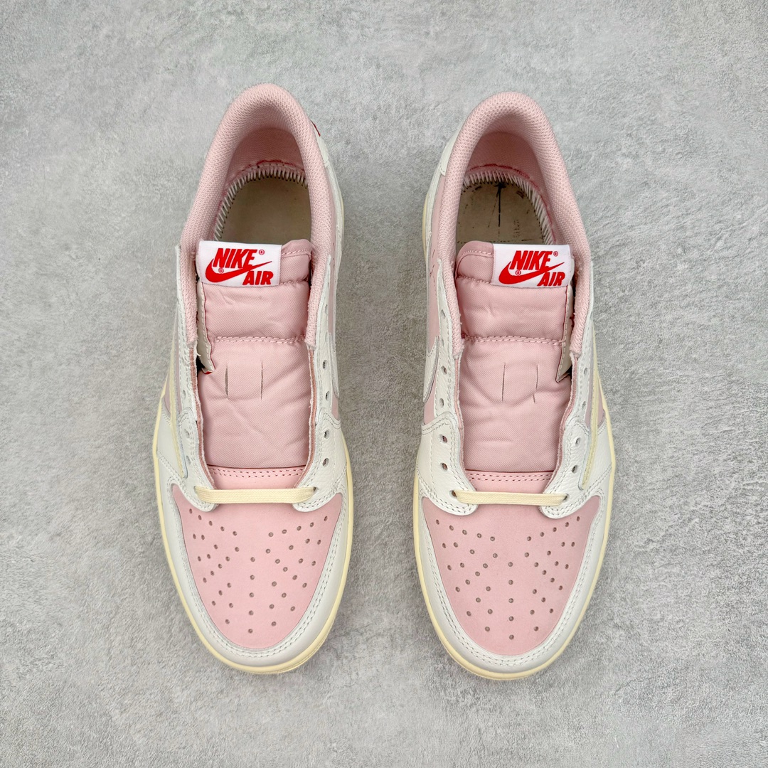  天花板 Travis Scott x Air Jordan 1 Low  AJ1 倒钩 9.0  低筒 倒钩 板鞋 篮球鞋 波鞋 男女同款  粉色DM7866-600