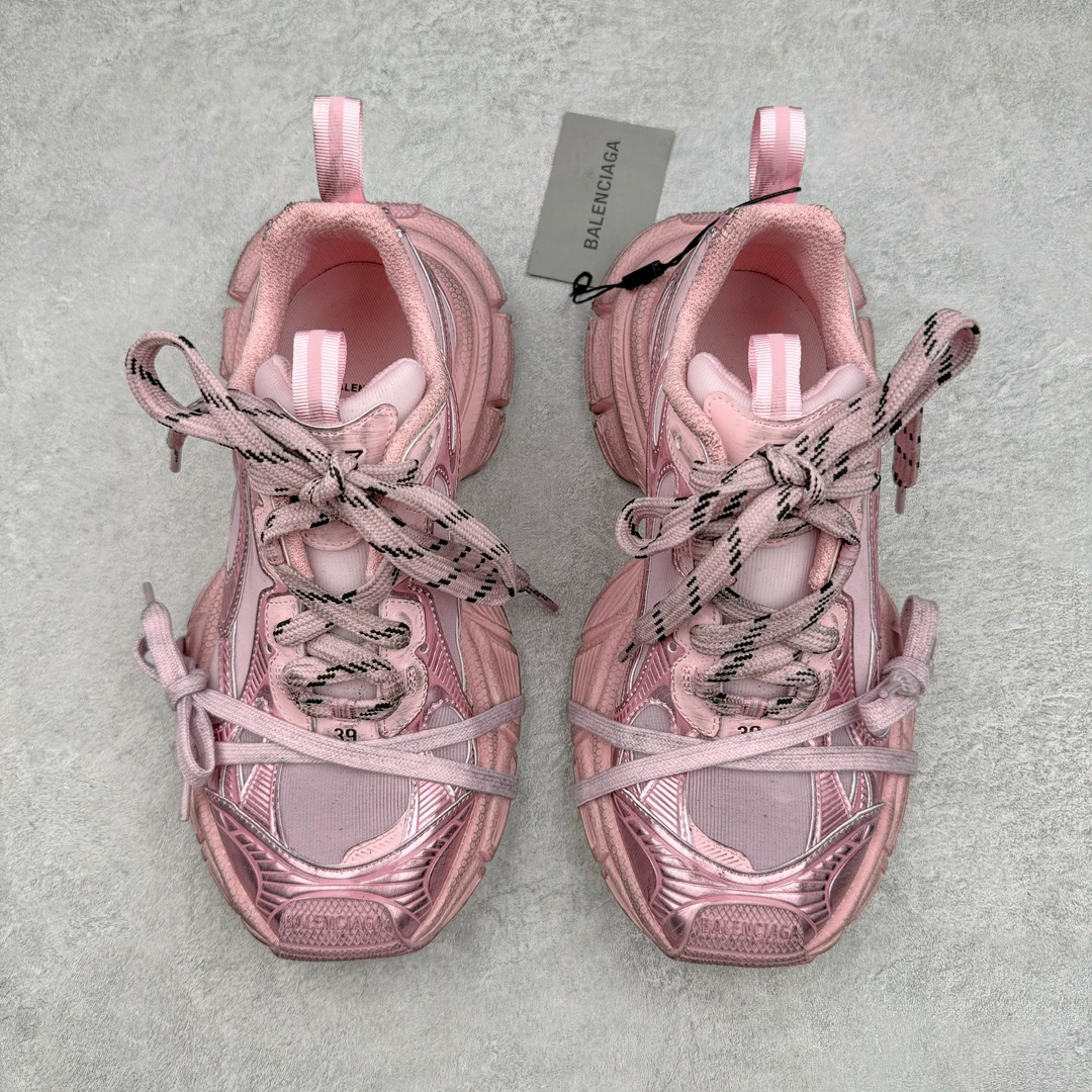  Balenciaga 巴黎世家 3XL 网布 系带 做旧 低筒 老爹鞋 运动 复古板鞋 休闲鞋 男鞋 女鞋 丝绸布 粉色