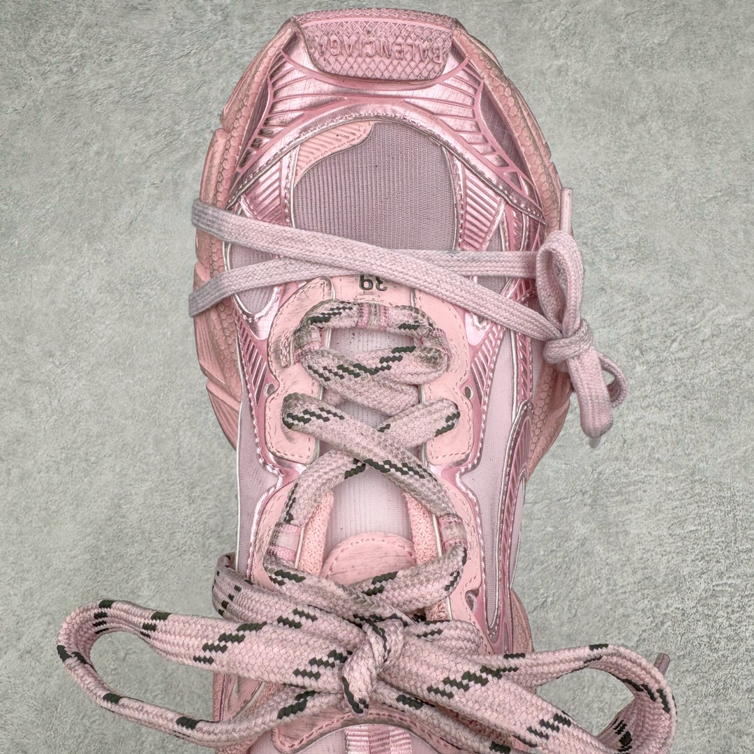  Balenciaga 巴黎世家 3XL 网布 系带 做旧 低筒 老爹鞋 运动 复古板鞋 休闲鞋 男鞋 女鞋 丝绸布 粉色