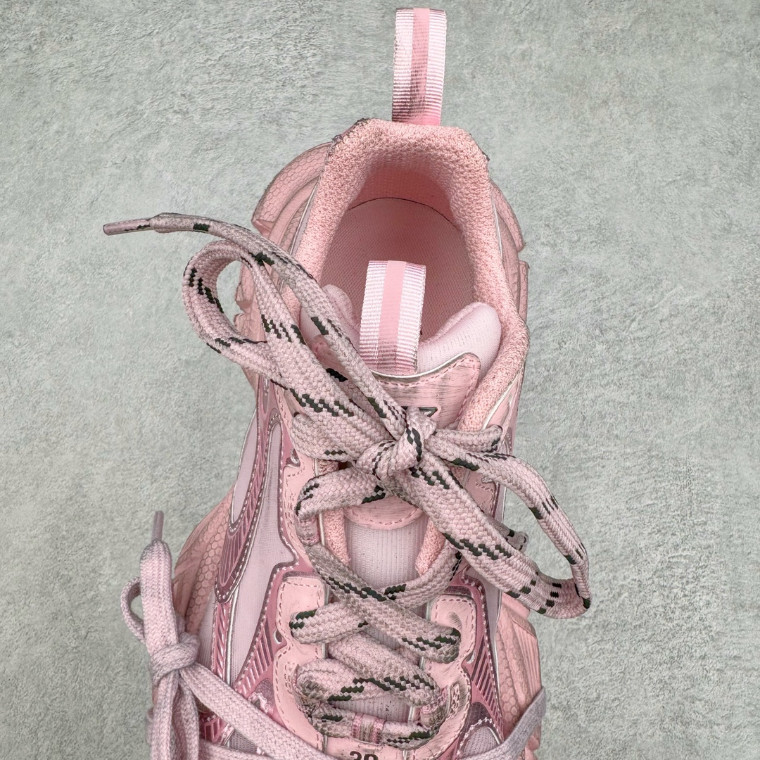  Balenciaga 巴黎世家 3XL 网布 系带 做旧 低筒 老爹鞋 运动 复古板鞋 休闲鞋 男鞋 女鞋 丝绸布 粉色