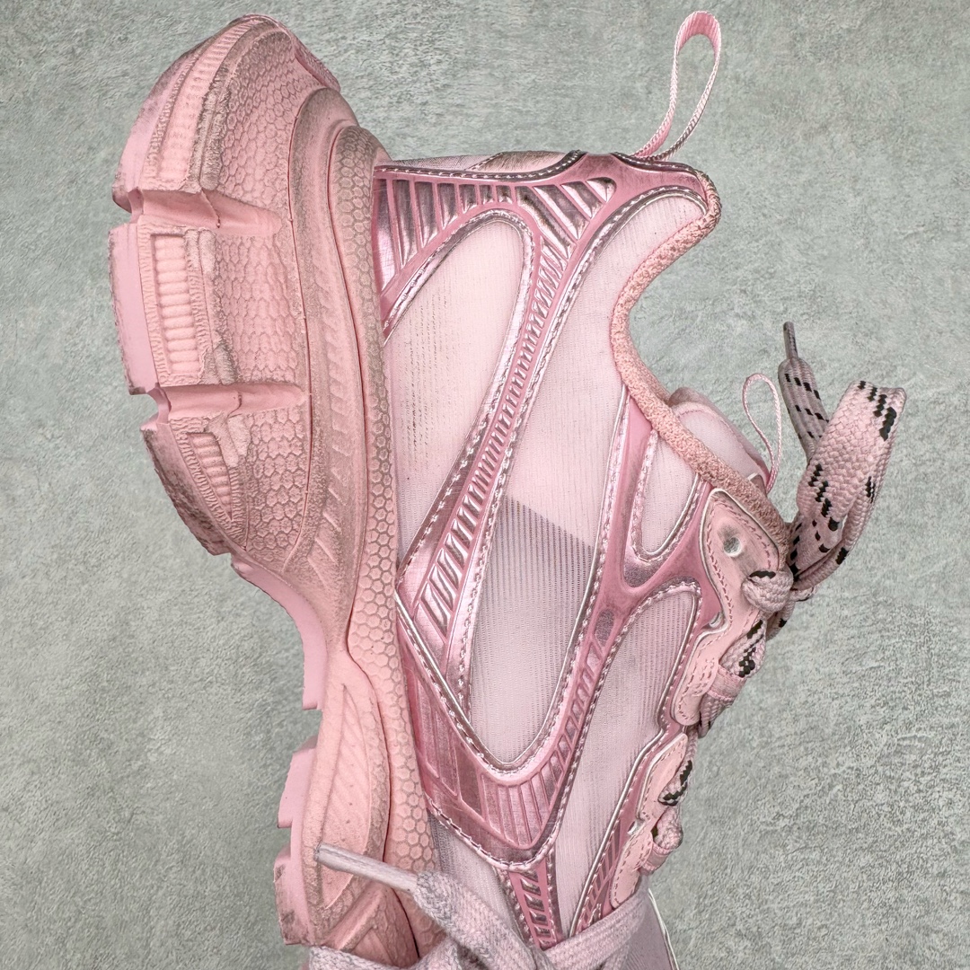 Balenciaga 巴黎世家 3XL 网布 系带 做旧 低筒 老爹鞋 运动 复古板鞋 休闲鞋 男鞋 女鞋 丝绸布 粉色