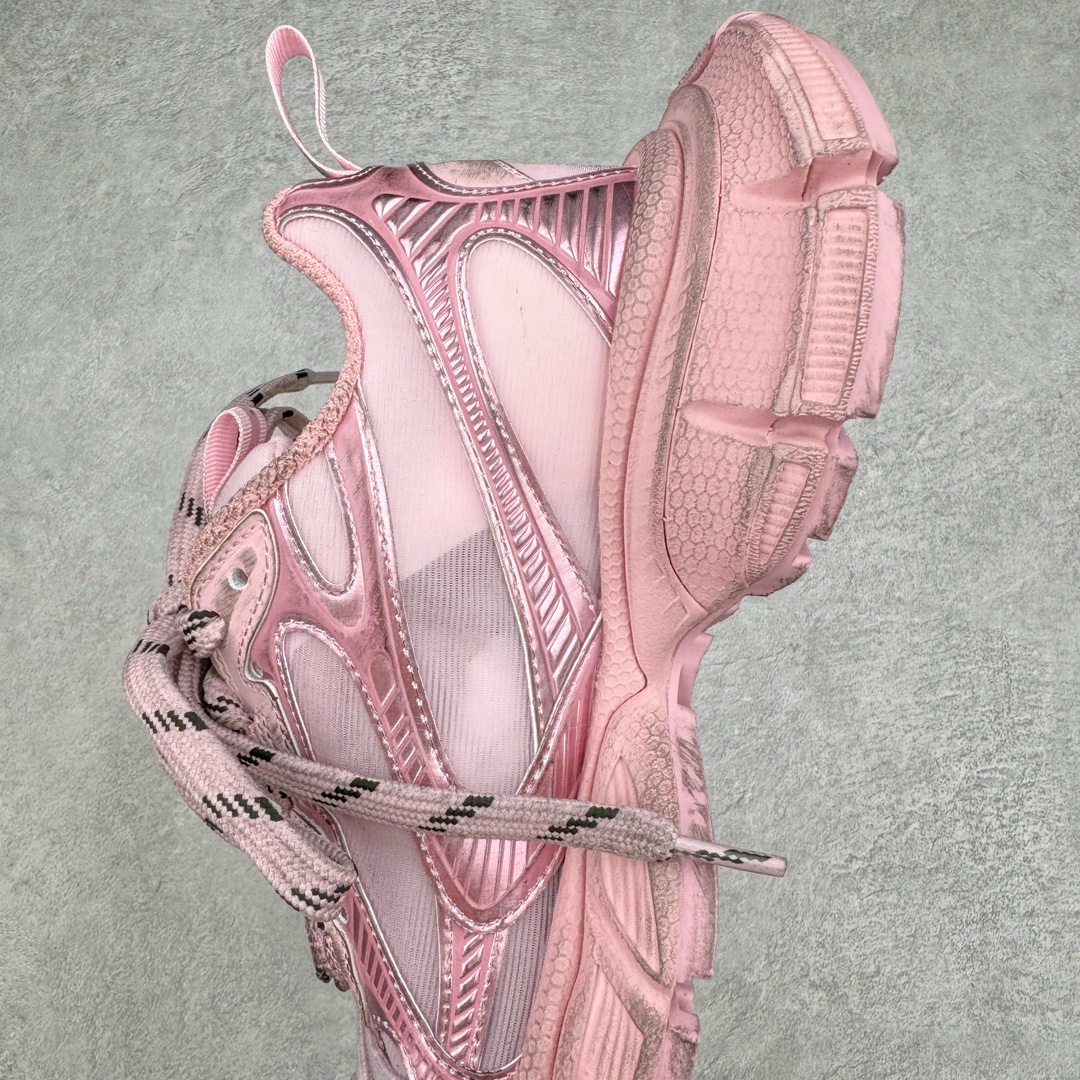  Balenciaga 巴黎世家 3XL 网布 系带 做旧 低筒 老爹鞋 运动 复古板鞋 休闲鞋 男鞋 女鞋 丝绸布 粉色