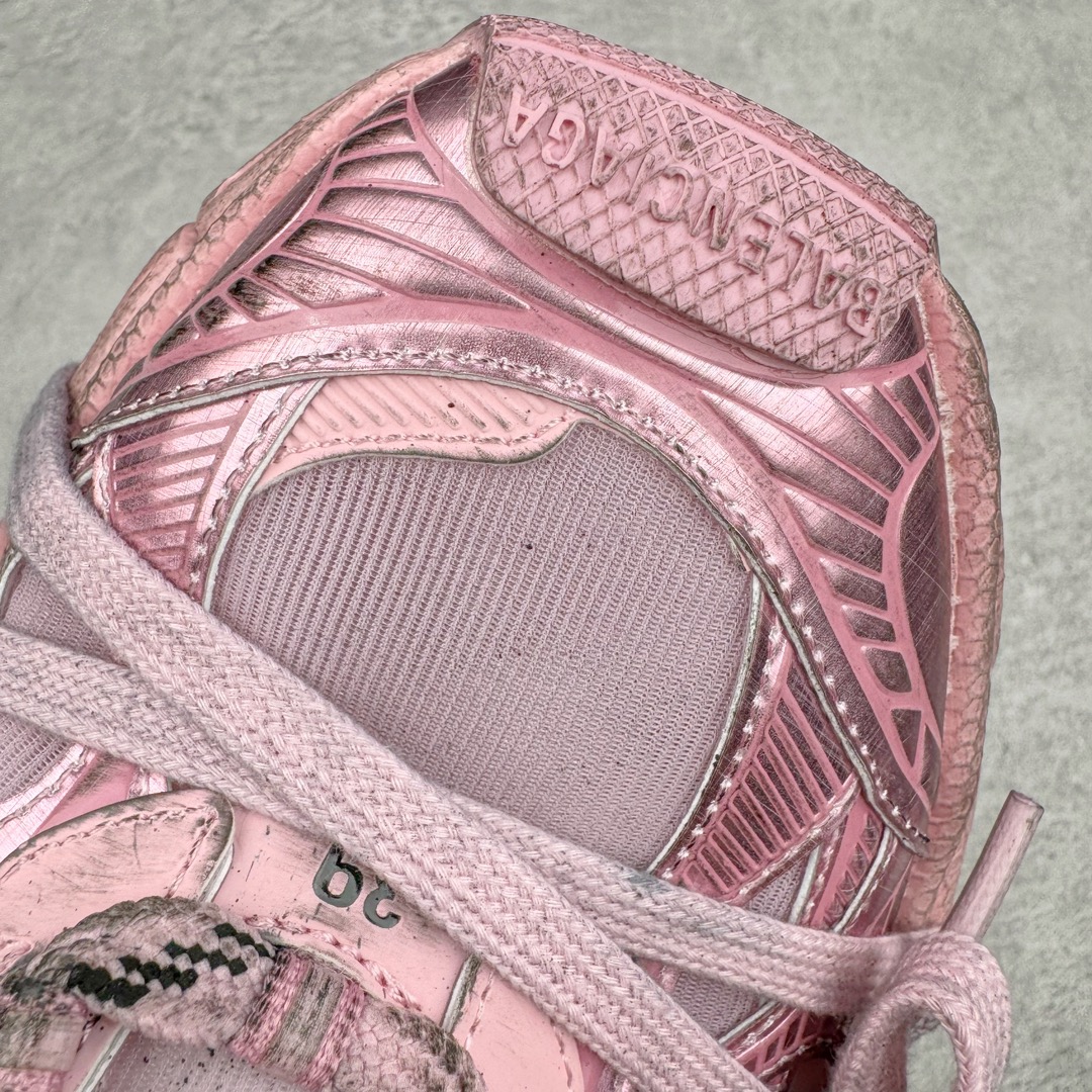  Balenciaga 巴黎世家 3XL 网布 系带 做旧 低筒 老爹鞋 运动 复古板鞋 休闲鞋 男鞋 女鞋 丝绸布 粉色