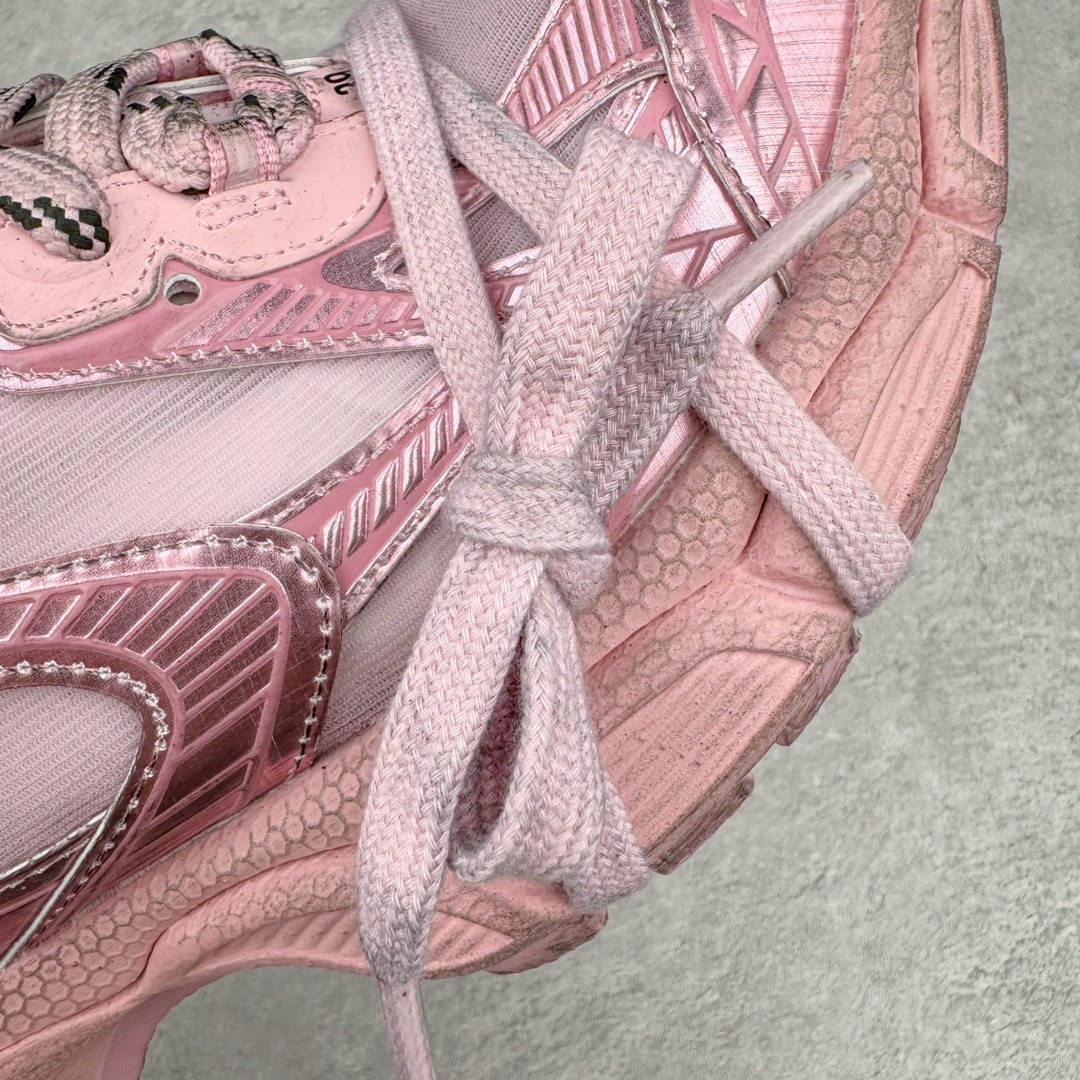  Balenciaga 巴黎世家 3XL 网布 系带 做旧 低筒 老爹鞋 运动 复古板鞋 休闲鞋 男鞋 女鞋 丝绸布 粉色