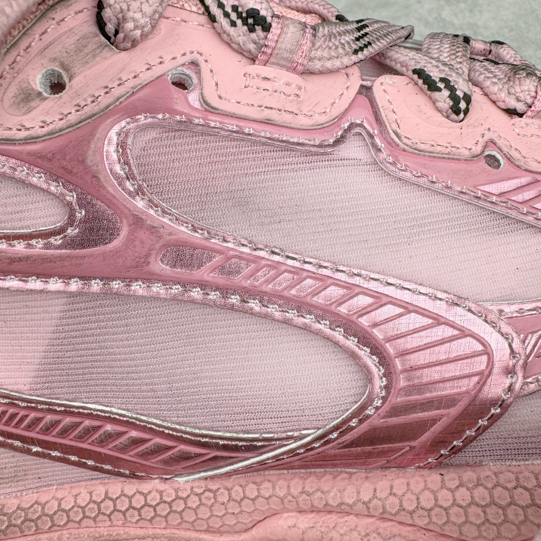  Balenciaga 巴黎世家 3XL 网布 系带 做旧 低筒 老爹鞋 运动 复古板鞋 休闲鞋 男鞋 女鞋 丝绸布 粉色