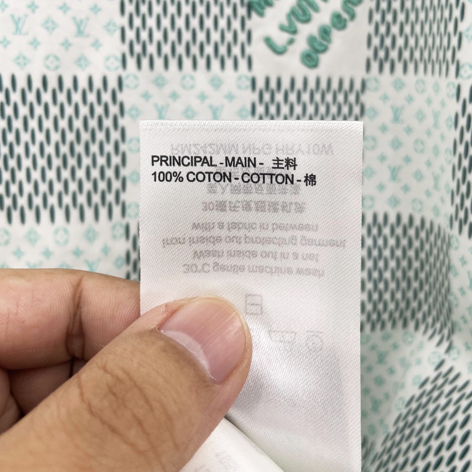 #DDJ-DIOR 迪奥 SS24  棋盘格图案  字母logo刺绣短袖 圆领 T恤 夏季 绿色  1AFR24