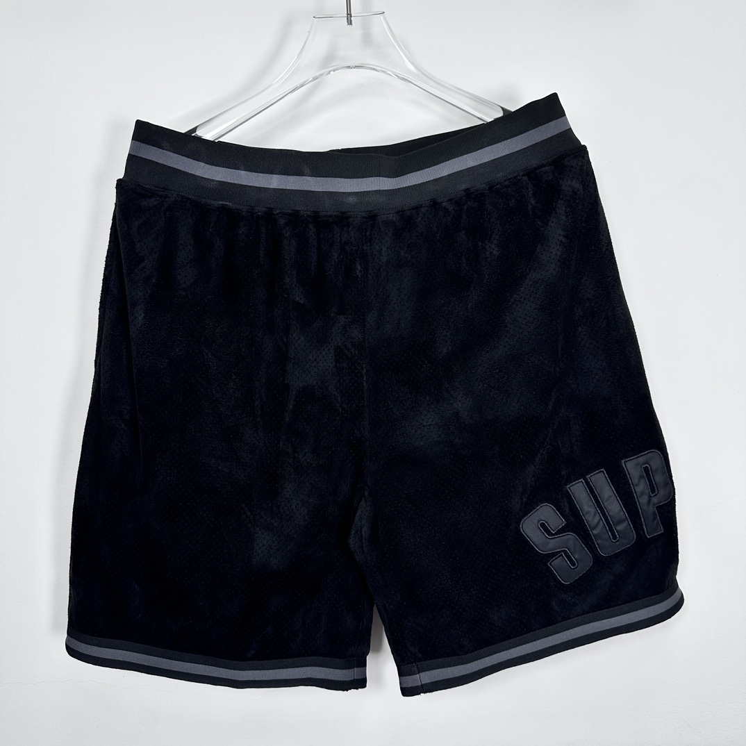  Supreme SS24 WEEK13 UL TRASUEDE MESH SHORT 网眼微标 印花休闲短裤 男女同款 三色 灰色 蓝色 黑色   SUP-SS24-211 