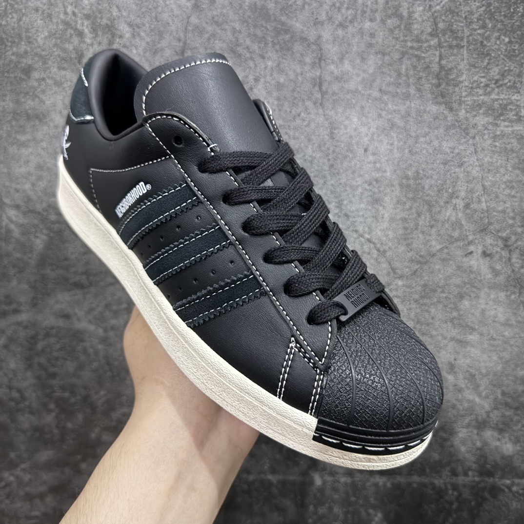 NEIGHBORHOOD Adidas Originals Superstar 贝壳头 低筒 复古板鞋 休闲鞋 男鞋 女鞋 黑色 ID8650