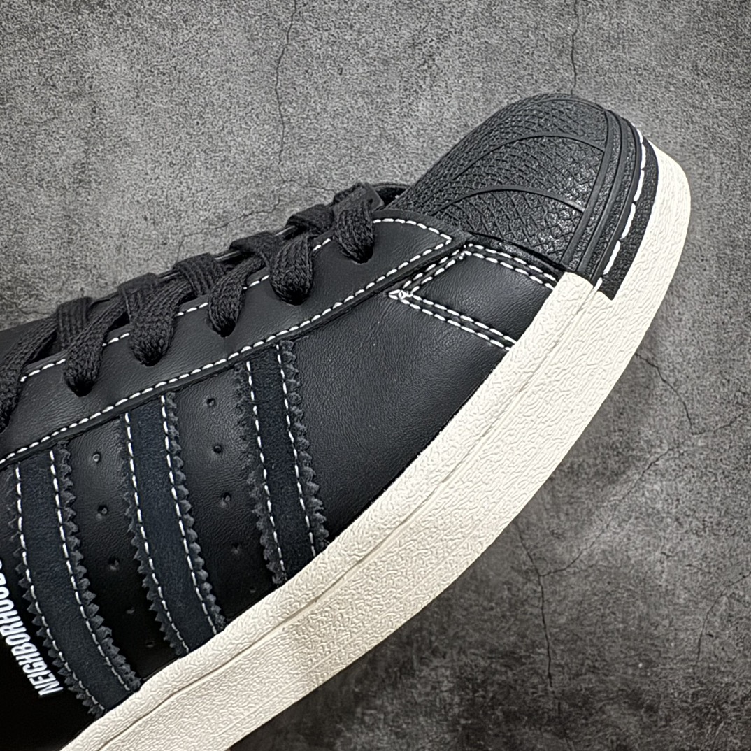  NEIGHBORHOOD Adidas Originals Superstar 贝壳头 低筒 复古板鞋 休闲鞋 男鞋 女鞋 黑色 ID8650