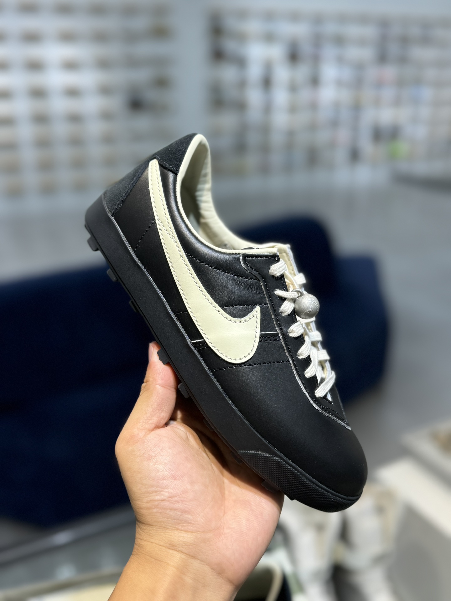 BODE x Nike  Astro Grabber 低筒 头层皮 减震防滑  跑步鞋 男鞋 女鞋 Smile版橄榄球 波鞋 黑色FJ9821-001 