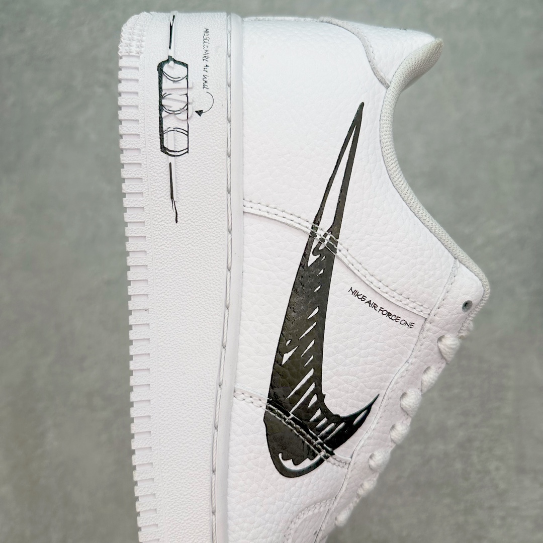  Air Force 1 Low  AF1 Sketch 低筒 厚底 防滑轻便 休闲鞋 板鞋 男鞋 女鞋 波鞋  黑白 CW7581-101
